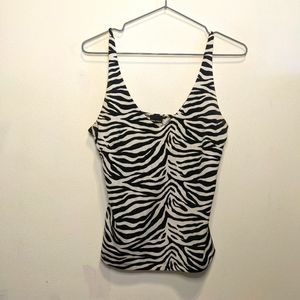 Vintage Sans Souci Zebra Print Tank